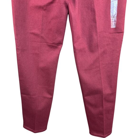 Gloria Vanderbilt Amanda Stretch Jeans Petite 16 Burgundy Straight Leg NWT - Picture 2 of 11